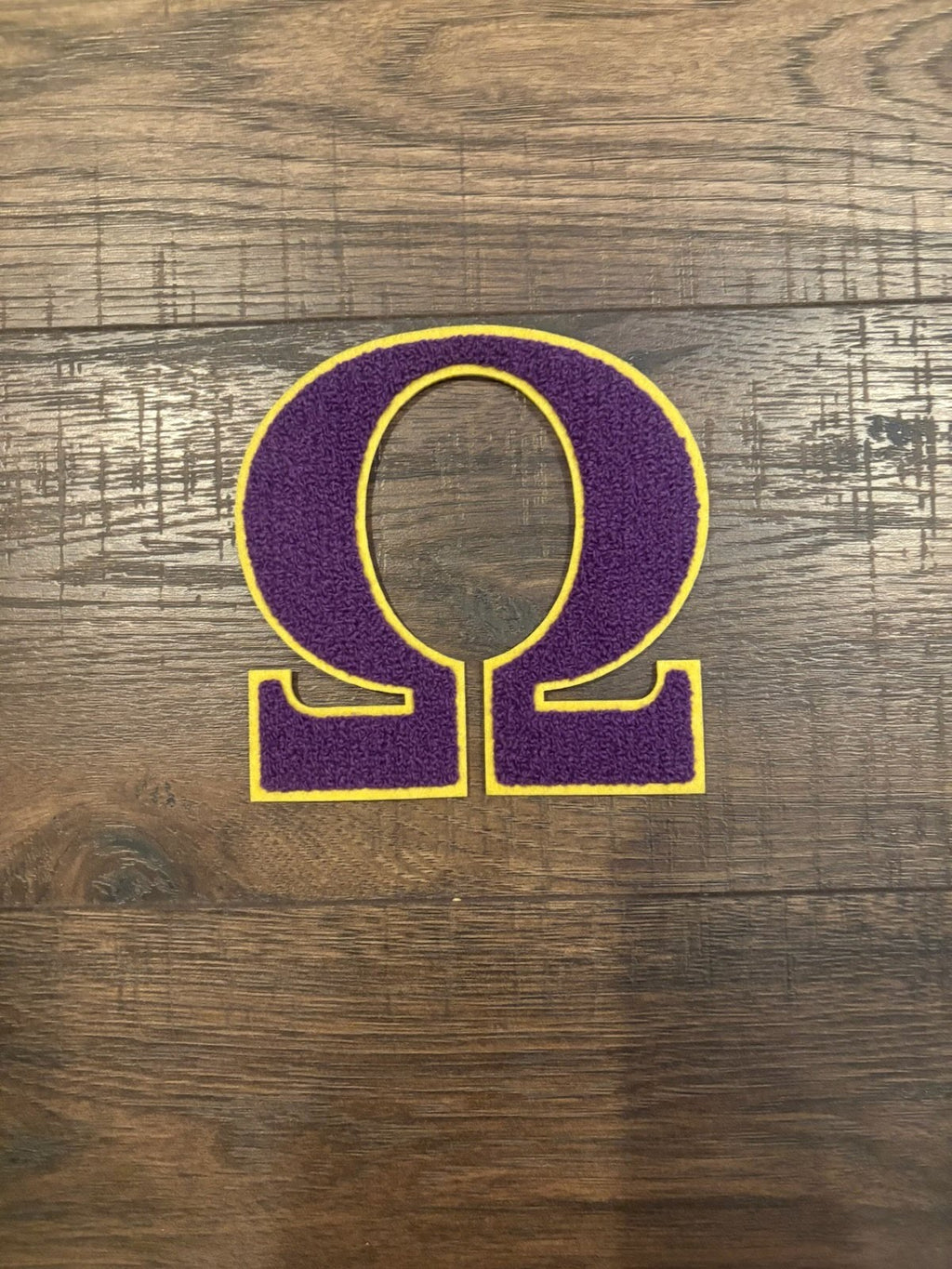5 inch OPP OMEGA CHENILLE  PATCH