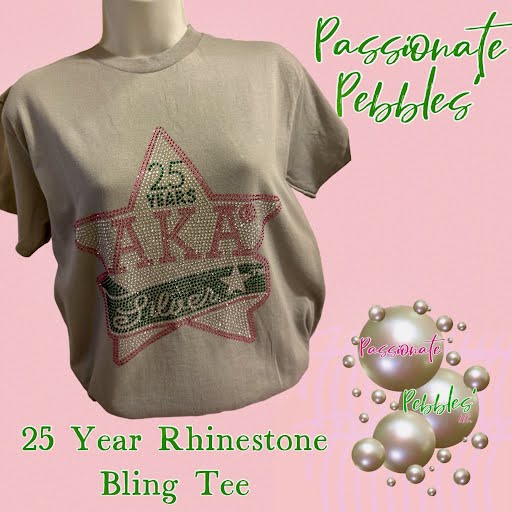 AKA 25 Year Rhinestone Bling Tee