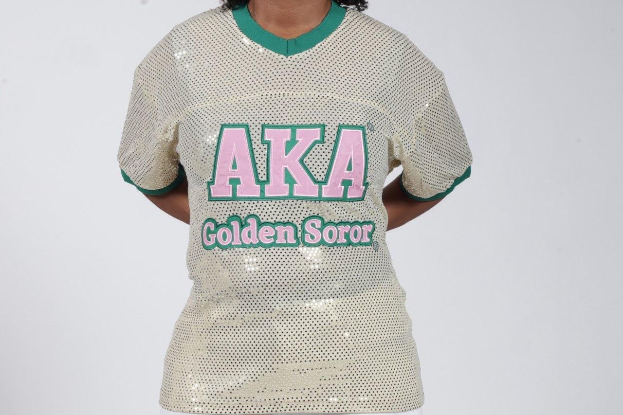 AKA® GOLDEN SOROR SEQUIN JERSEY