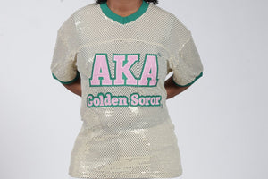 AKA® GOLDEN SOROR SEQUIN JERSEY