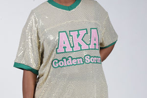 AKA® GOLDEN SOROR SEQUIN JERSEY