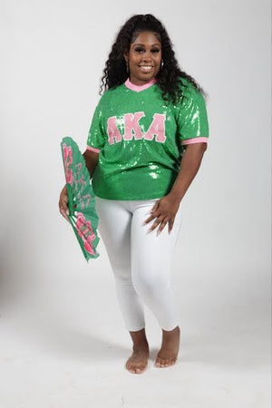 AKA® SEQUIN GREEN JERSEY