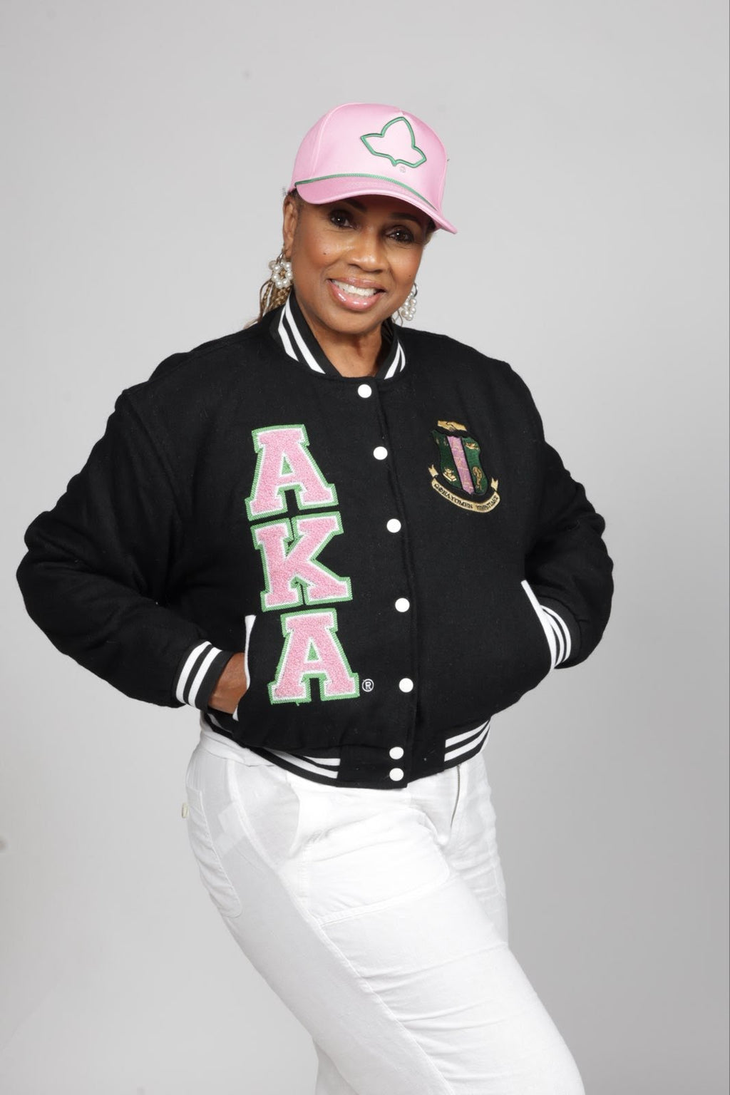 AKA®  SKEE WEE® Varsity Jacket Black