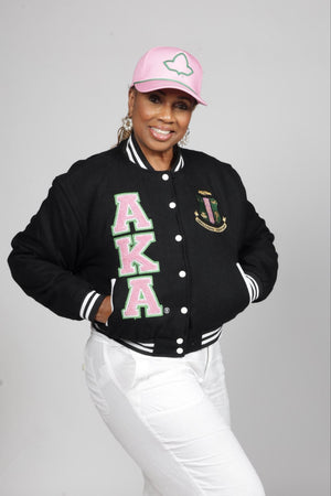 AKA® Varsity Jacket Black