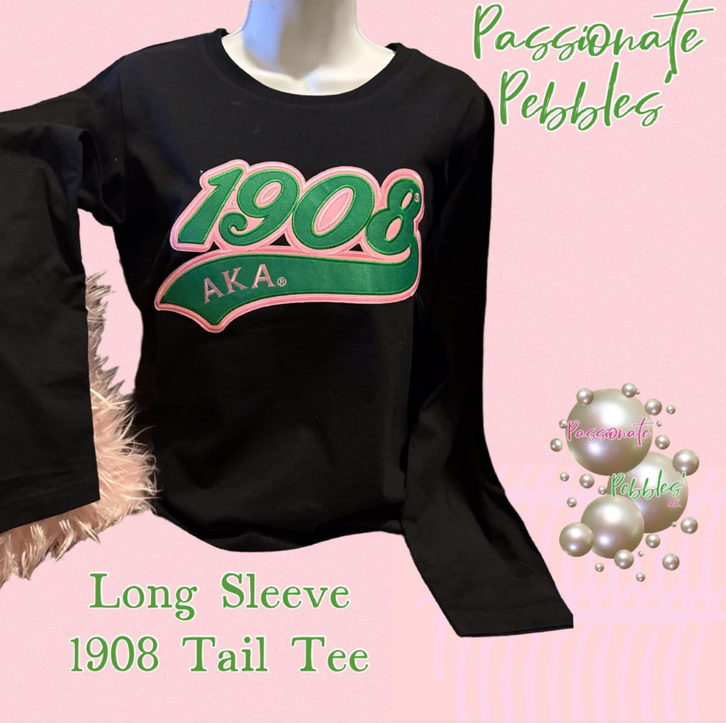 AKA 1908 Long Sleeve Tail (Twill) Tee