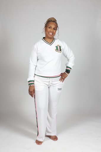 PEBBLES' WHITE TRACK LONG SLEEVE TOP