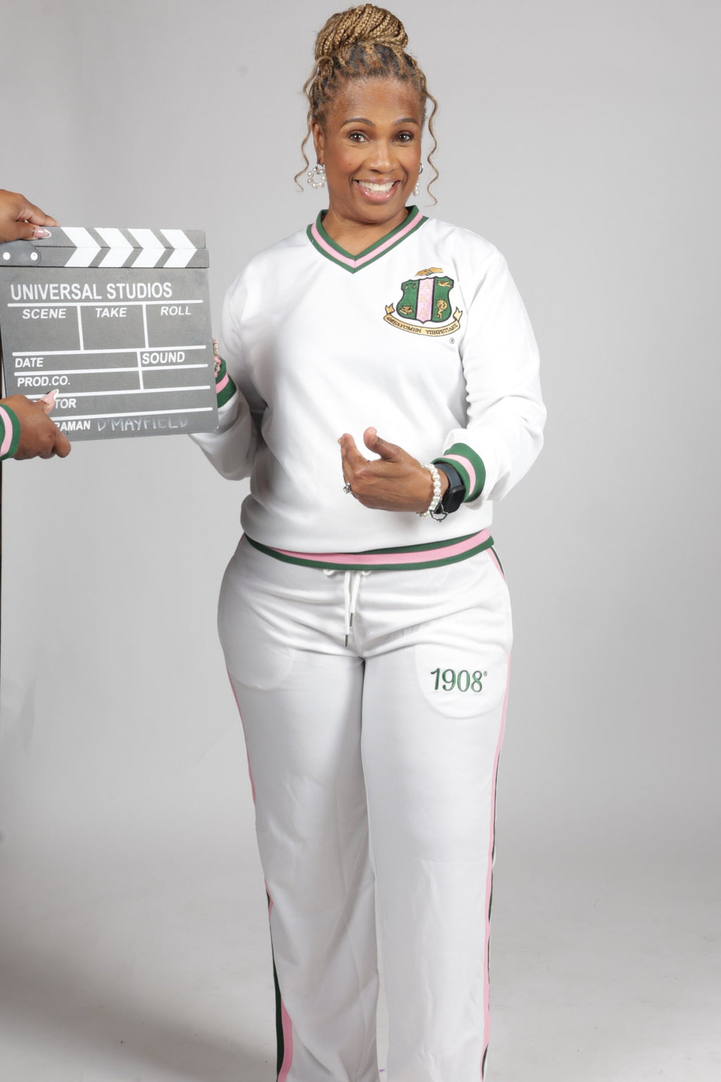 PEBBLES' WHITE TRACK  PANTS