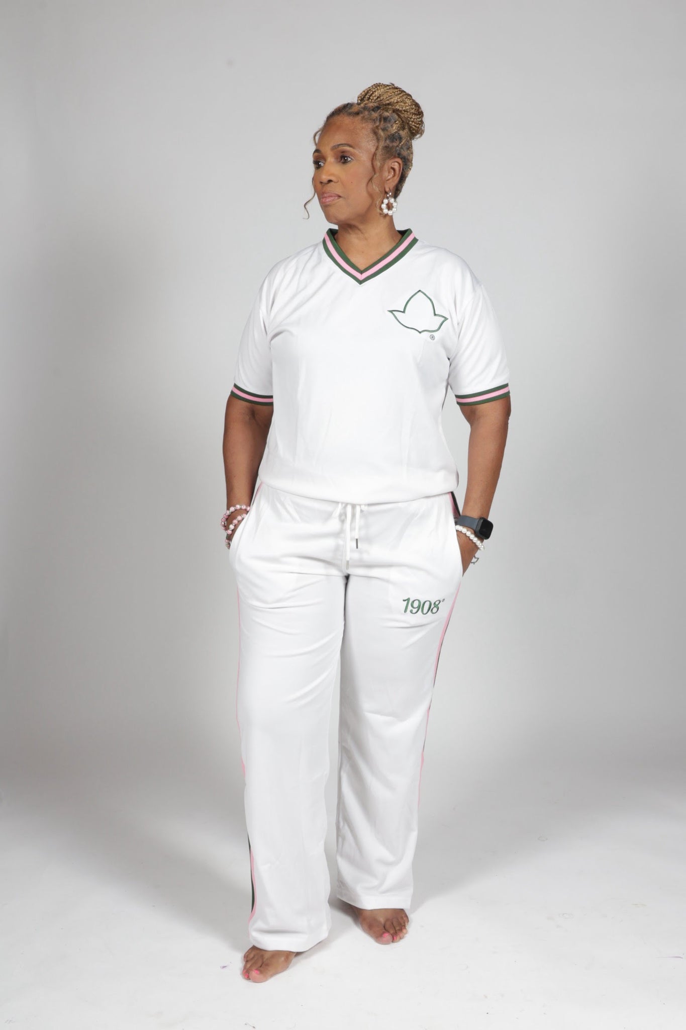 PEBBLES' WHITE TRACKSUIT PANTS