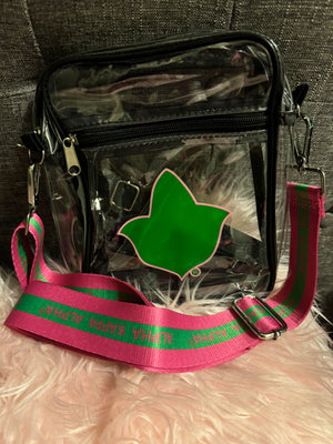 AKA BLACK CLEAR STADIUM PURSE-AKA PUSRE STRAP SOLD  Separate