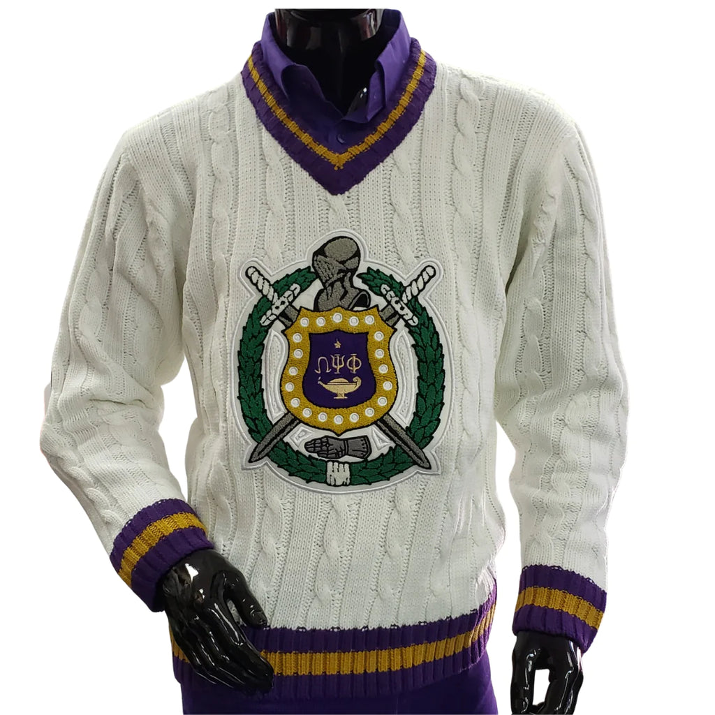 Omega V Neck Cream Sweater